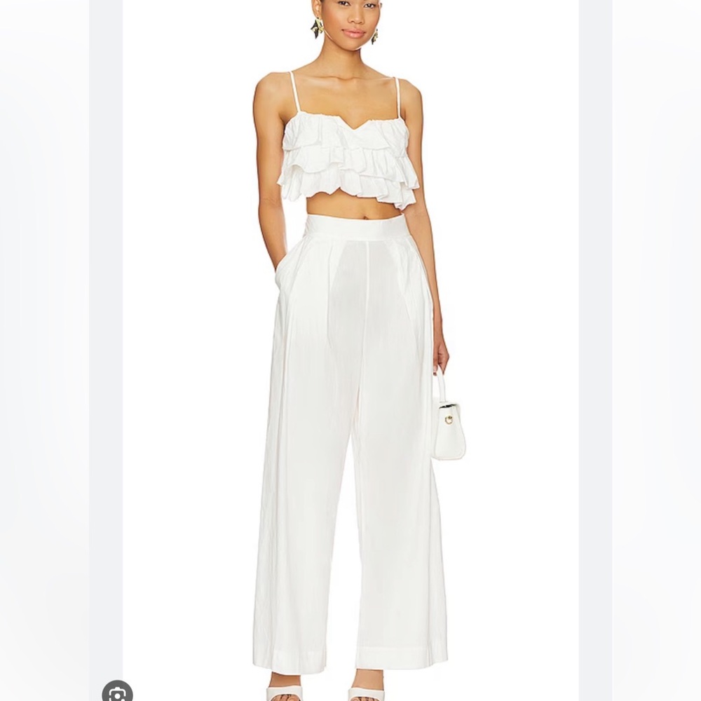 Free People White Linen Set